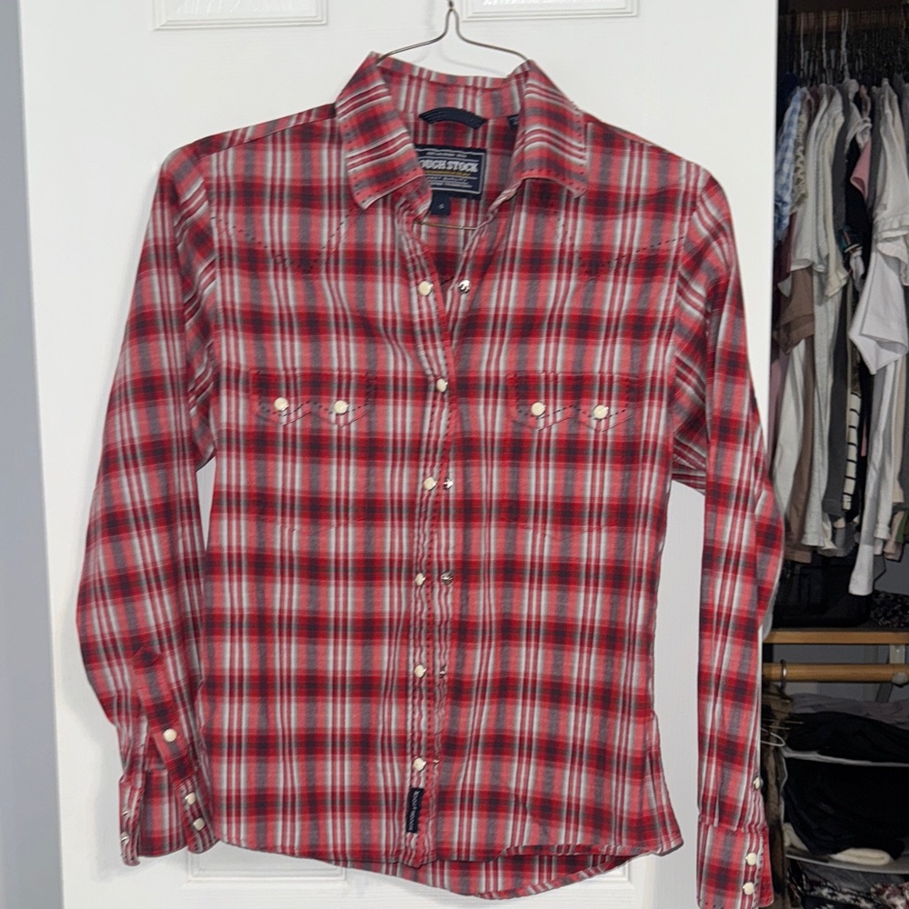 Panhandle Slim Red Plaid Button-Down Shirt